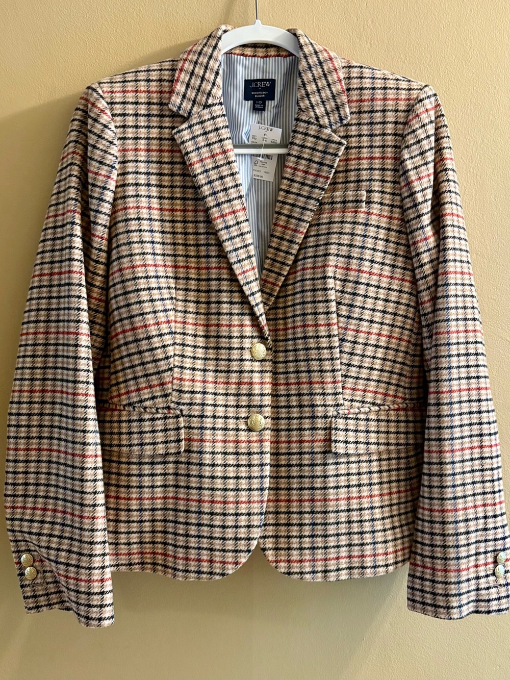 J. Crew Herringbone Wool Blender Blazer NWT - Picture 8 of 14